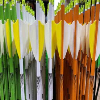 Shocq Carbonpfeil Inceptor 4.2 orange mit Naturfedern Spine 1000