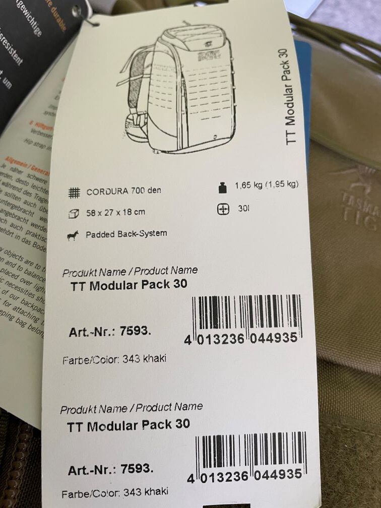 TASMANIAN TIGER TT Modular Pack 30 Khaki Rucksack – Bild 3